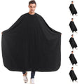 izzycka 5 Pack Barber Cape for Men, Salon Large Hair Cutting Cape, 64"x56" Nylon Waterproof Haircut Cape with Adjustable Snap Closure Color Capes, Professional Stylist Hairdresser Apron Adults -Black