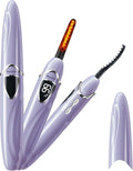 Raysino Heated Eyelash Curler, S600 Rechargeable Heated Lash Curler, Eyelash Curler Heated in 8s for Women 24 Hs Lasting Natural Makeup (Lilac/Silver, 148MM)