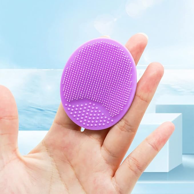 Silicone Facial Cleansing Brush, Soft Face Brush, Blackhead Acne Pore Pad - Face Exfoliator & Deep Cleaning 4 Pack