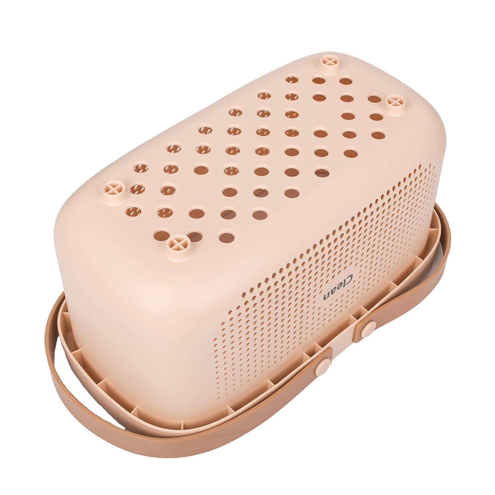 JiatuA Plastic Storage Basket with Handle Portable Shower Caddy Tote Organizer Basket Bin for Bathroom Kitchen Dorm Room Bedroom, Pink