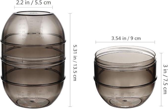 LALAFINA Hair Dye Color Mixing Cup with Double Scale Professional Hair Color Bowl for Salon and Home Use Easy Shake and Measure Tint Mixer