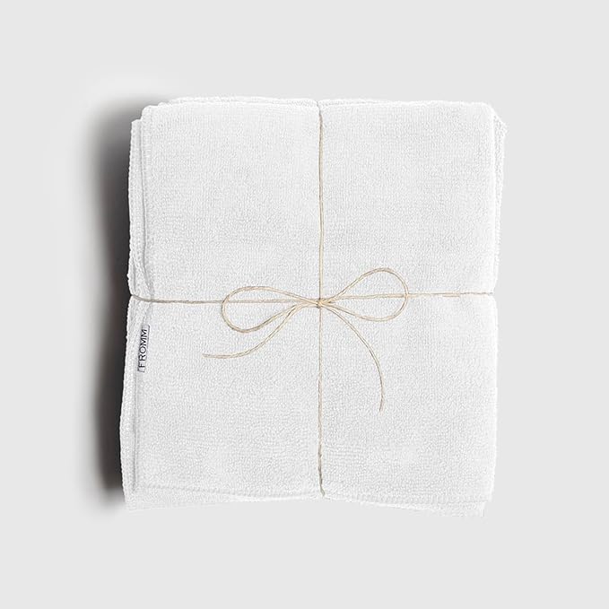 Fromm Softees Microfiber Hair Towels, Absorbent Salon Hair Towels for Hairstylists, Barbers, Spa & Gym, Fast-Drying, Ultra-Soft, Lint-Free, Multi-Purpose Towels, 16" x 29"- 10-Pack - White