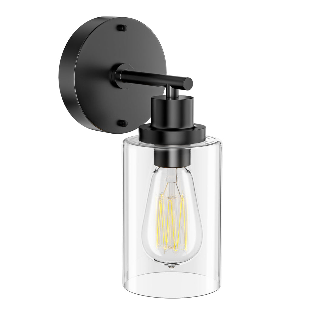 GORDNWE Modern Bathroom Wall Sconce, Matte Black Vanity Wall Light Fixture