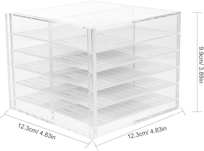Operitacx Acrylic Eyelash Organizer Box 10-layer False Eyelash Storage Case Multi-tier Lash Holder for Women Cosmetic Display and Travel