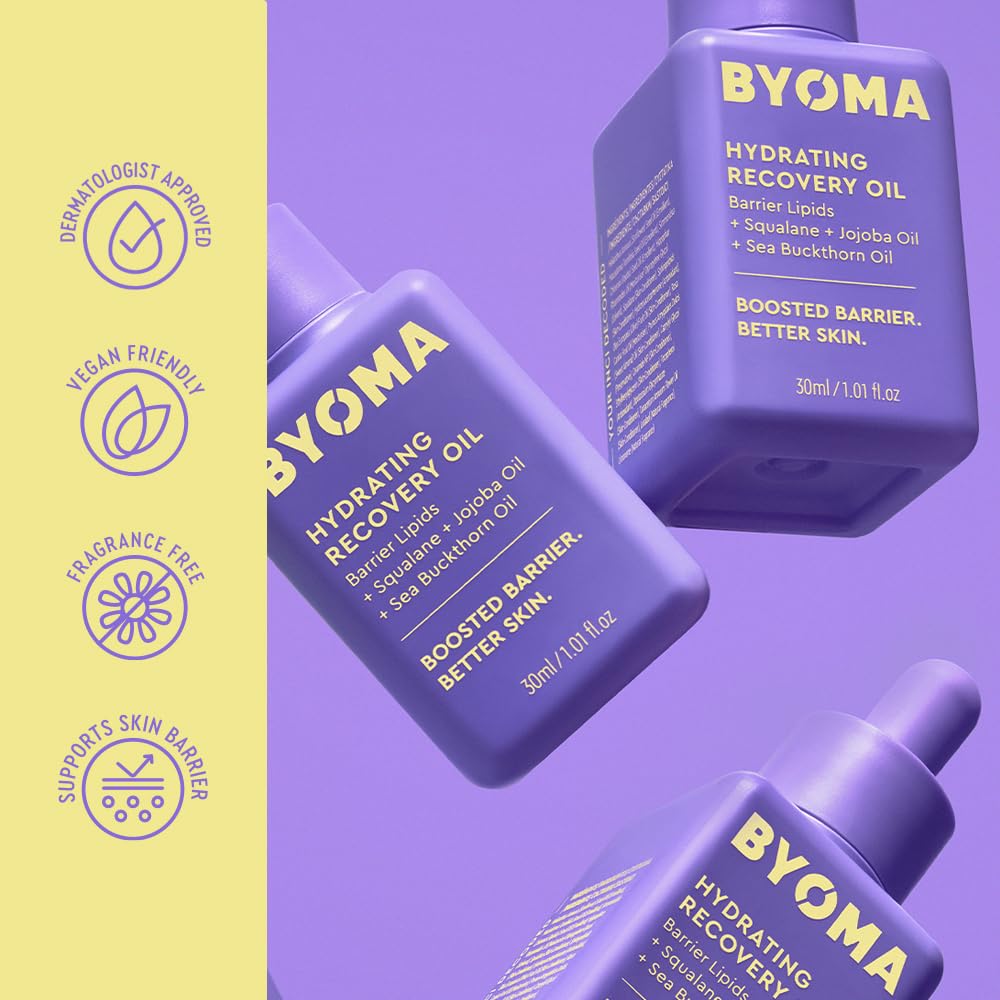 BYOMA Hydrating Recovery Oil, Ultra-Lightweight, Non-Greasy Oil (30ml)
