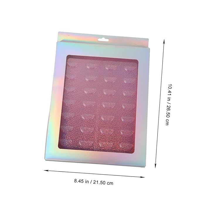 OUNONA 16 Pair Eyelash Storage Box with Window Random Color Lining Fashionable Makeup Accessories for Easy Organization and Travel