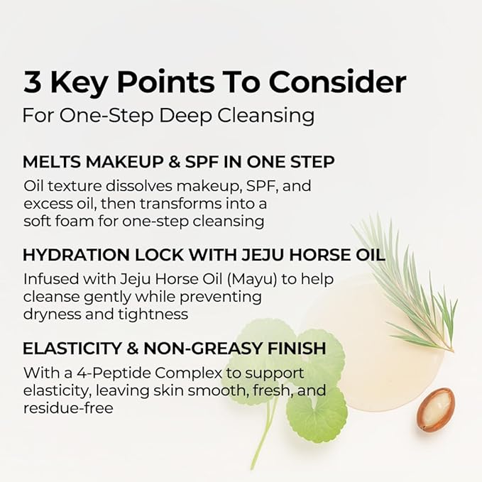 1-Step Cleansing Oil-to-Foam, Cleanser for Face, Makeup Blackhead Remover, Pore Minimizing, Korean Skin Care 6.76 fl oz