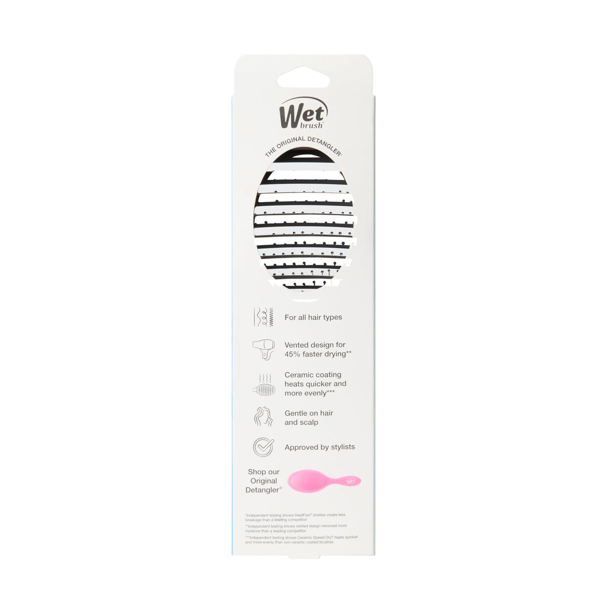 Wet Brush Ceramic Speed Dry Detangler, Black, Vented Blow-Dry Hair Brush