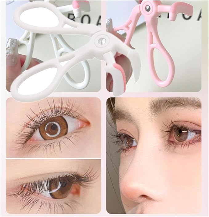 2 Pcs Eyelash Curler Set – Quick Natural Curl in Seconds – Long-Lasting Lift Without Pinching/Pulling – Professional Lash Curling Tool for Women & Girls – Achieve Voluminous, Eye-Opening Curls