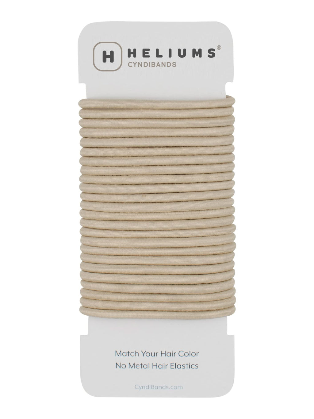 Cyndibands Elastic Hair Ties – Light Blonde - No Damage 4mm Ponytail Holders for Women & Kids, 24-Pack Hair Elastics in Neutral Colors