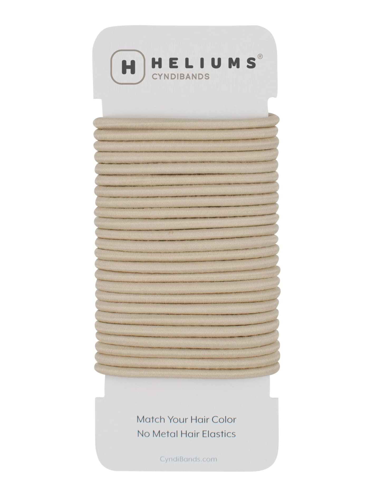 Cyndibands Elastic Hair Ties – Light Blonde - No Damage 4mm Ponytail Holders for Women & Kids, 24-Pack Hair Elastics in Neutral Colors