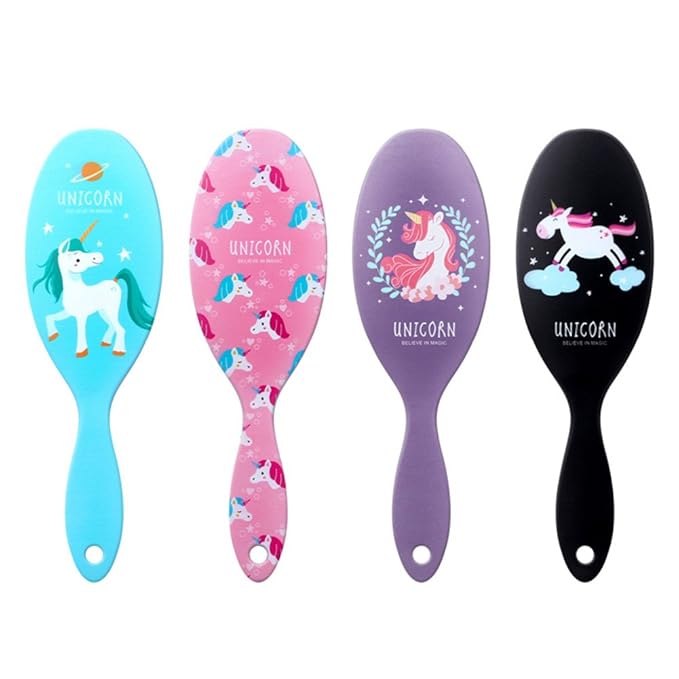 4 Pack Detangler Hair Brushes, Anti-static Massage Comb Hair Brush for Women Girls Curly Straight Long or Short Hair