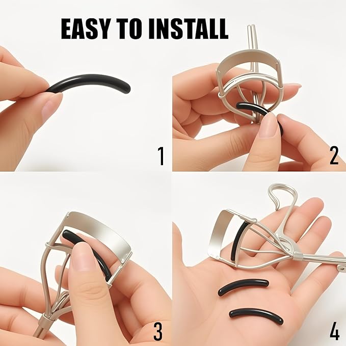 30Pack Suitable for Tweezerman Eyelash Curler Refills,Premium Silicone Soft Rubber,Professional Eyelash Curler Refills Compatible with Tweezerman Lash Curlers.