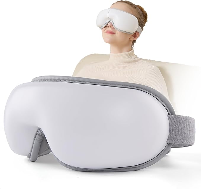 LAOBEN Eye Massager with Heat, Cordless Heated Eye Mask for Improve Sleep, Dry Eyes and migraines Relief, Reduce Strain for Plane, Travel and Office, Birthday Gifts for Women Men Mom Dad