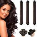 3PCS Heatless Hair Curler, Flexi Rod, For All Hair Types, Includes Brown, Black, Pink, Easy to Use, No Heat Curls, Overnight Curls, For Long Medium Hair