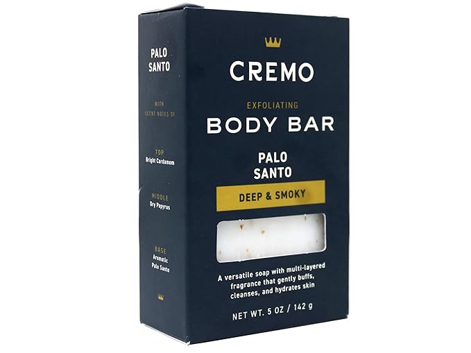 Cremo Exfoliating Body Bars Palo Santo - A Combination of Lava Rock and Oat Kernel Gently Polishes While Shea Butter Leaves Your Skin Feeling Smooth and Healthy (Packaging May Vary)