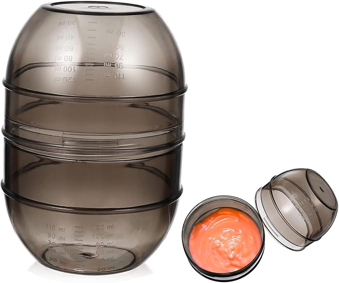 Beavorty Hair Dye Measuring Cup with Double Scale 5.31X3.54X3.54In Hair Color Mixing Bowl and Tint Shaker for Salon and Home Use