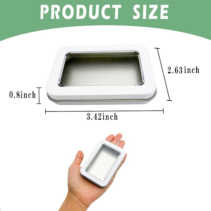 MatFirsmo Cotton Swab Holder for Travel, 2 Pcs Portable Small Dental Floss Holder Empty Metal Cotton Ball Holder, Travel Floss Picks Case with Dustproof Lid for Cotton Swabs Hair Ties Floss, White