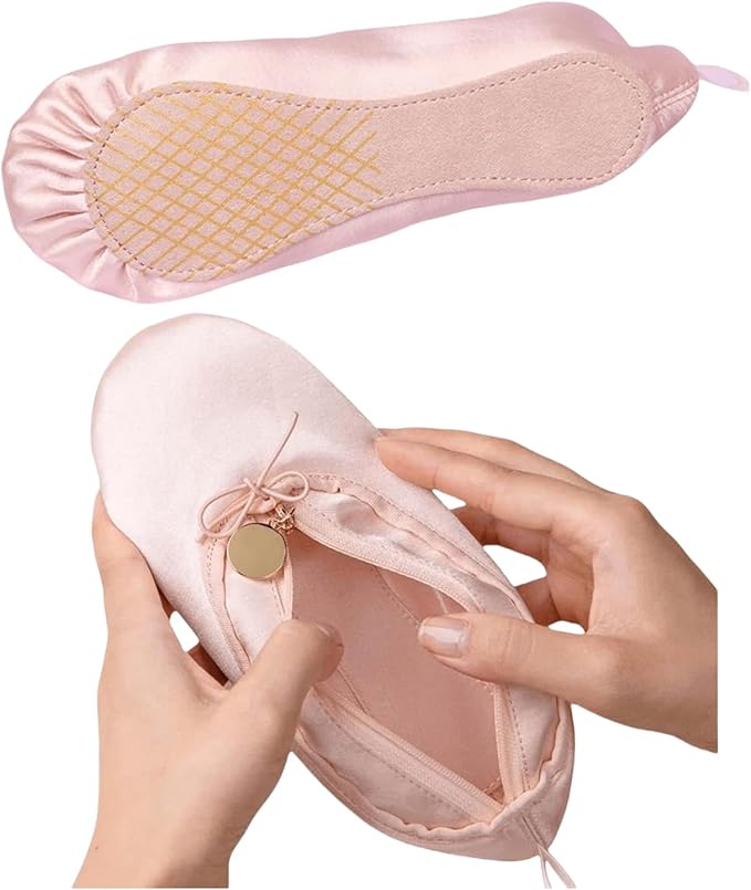 CECKQUE Ballet Pointe Shoe Makeup Bag Dance Recital Gifts for Girls