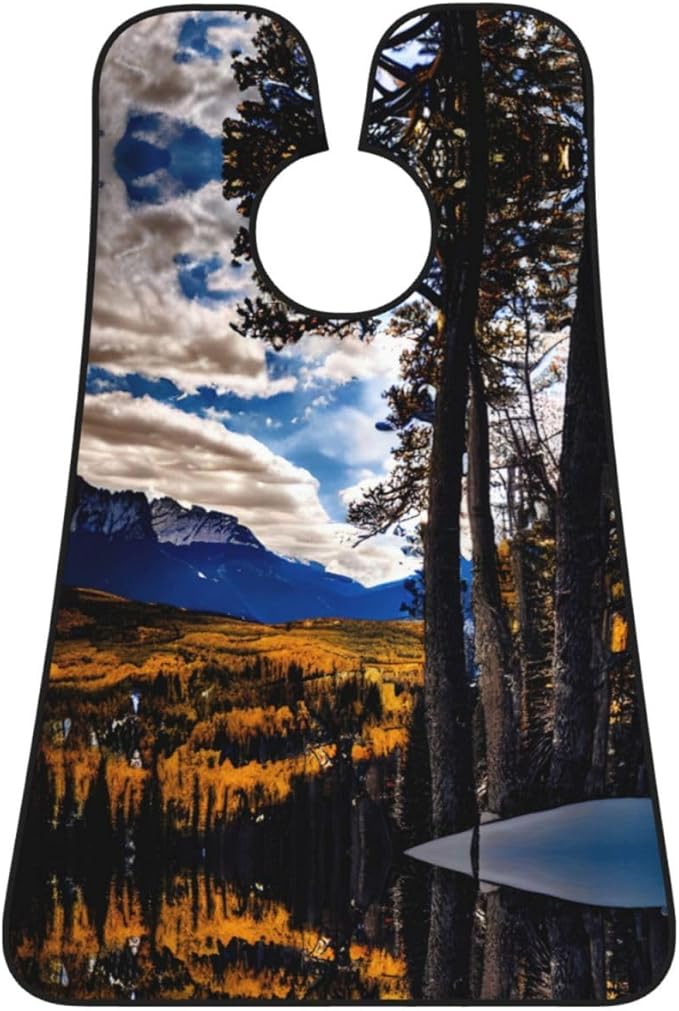 Rabbit Background Print Beard Bib Shaving Apron, Beard Hair Trimming Cape Gift For Dad