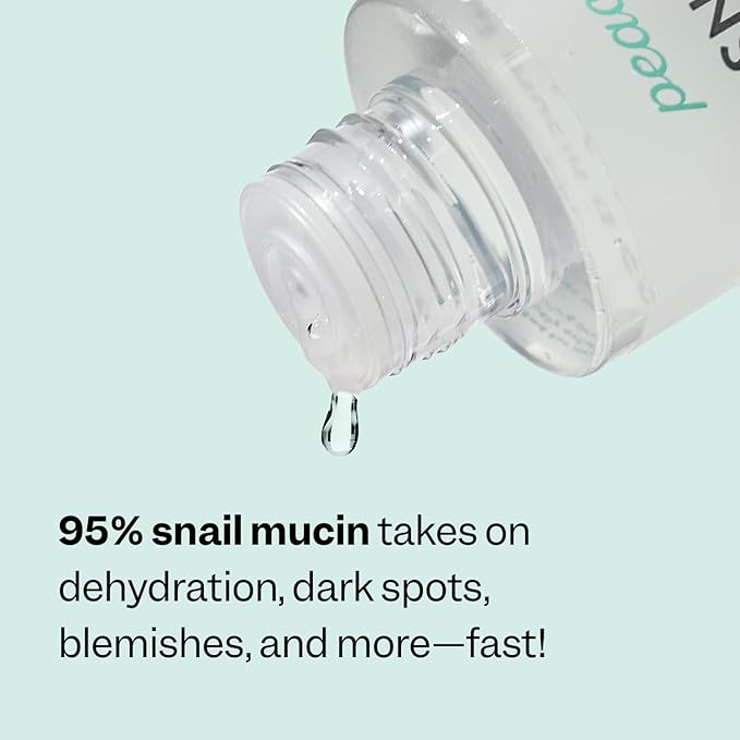 Peach Slices - Snail Rescue Blemish Busting Toner (4.05 oz) - 95% Snail Mucin Concentrate - Clarify, Strengthen, Balance - Hyaluronic Acid & CICA - Clean & Cruelty Free - Korean Skin Care & Beauty