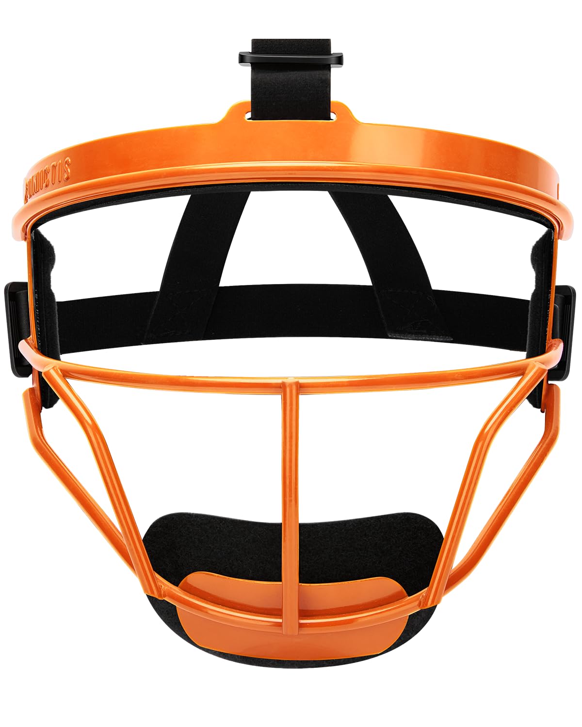 Dinictis Softball Face Mask, Lightweight, Comfortable, with Wide Field Vision, Durable and Safe Face Guards, Premium Protective Softball Fielder's Mask-Vibrant Orange-Adult(L)