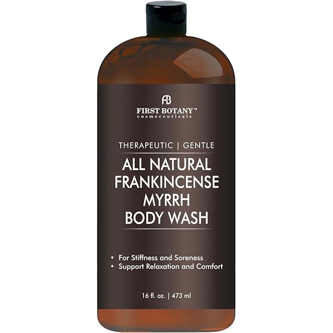 All Natural Body Wash for Women & Men, Frankincense Myrrh, 16 fl oz