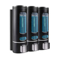 Shampoo and Conditioner Dispenser - 1200ML Wall-Mounted Shower Shampoo Dispenser 3 Chamber No Drill Body Wash Soap Dispenser for Shower, Bathroom, Hotel