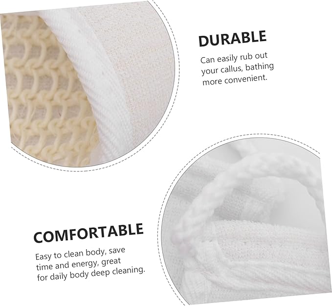 PartyKindom 2pcs Exfoliating Bath Bands Double-Sided Scrubber for Back Wash Strap Bath Body Strap Exfoliating Towel Wash Strip