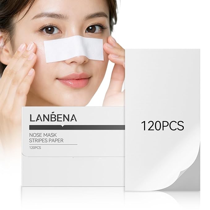 LANBENA 120 Pcs Nose Mask Strips Paper, Compatible with LANBENA Blackhead Remover Peel-Off Mask, Accessories for Blackhead Removal