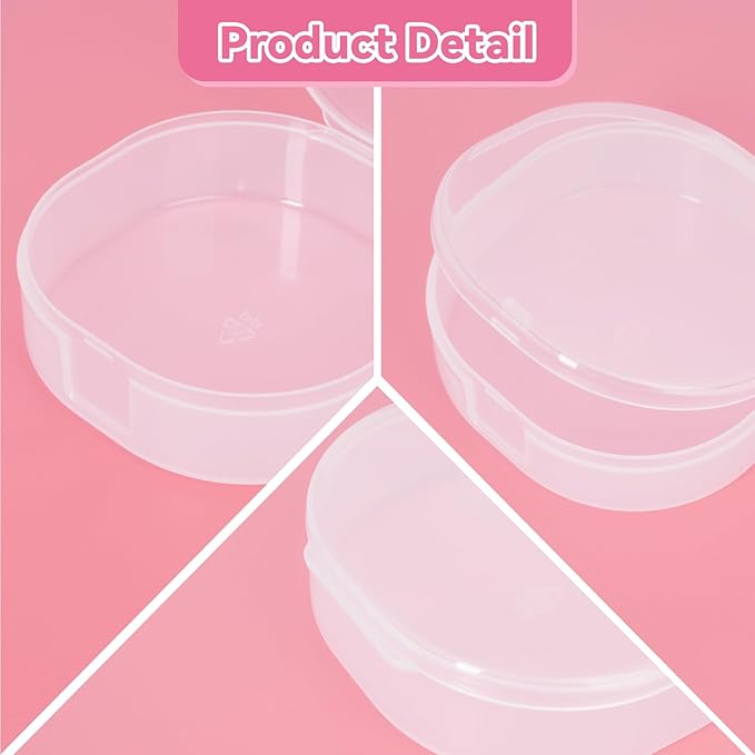 Bxhlxzz 10-Pack Cotton Round Holder Travel Case, Portable Cotton Pad Holder with Snap Lids, Compact Toner Pad Travel Case for Makeup Remover Pads, Skincare Organizer for Purse, Gym, Bathroom