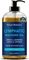 Lymphatic Massage Oil for Massage Therapy & Gua Sha with Arnica 8 fl oz