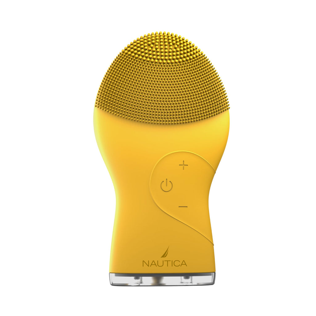 Nautica PC120 Facial Cleansing Brush Made with Ultra-Hygienic Soft Silicone, Waterproof, Rechargeable Vibrating Face Exfoliator Scrub Brush with Sonic Technology for Men & Women - Summer Sun
