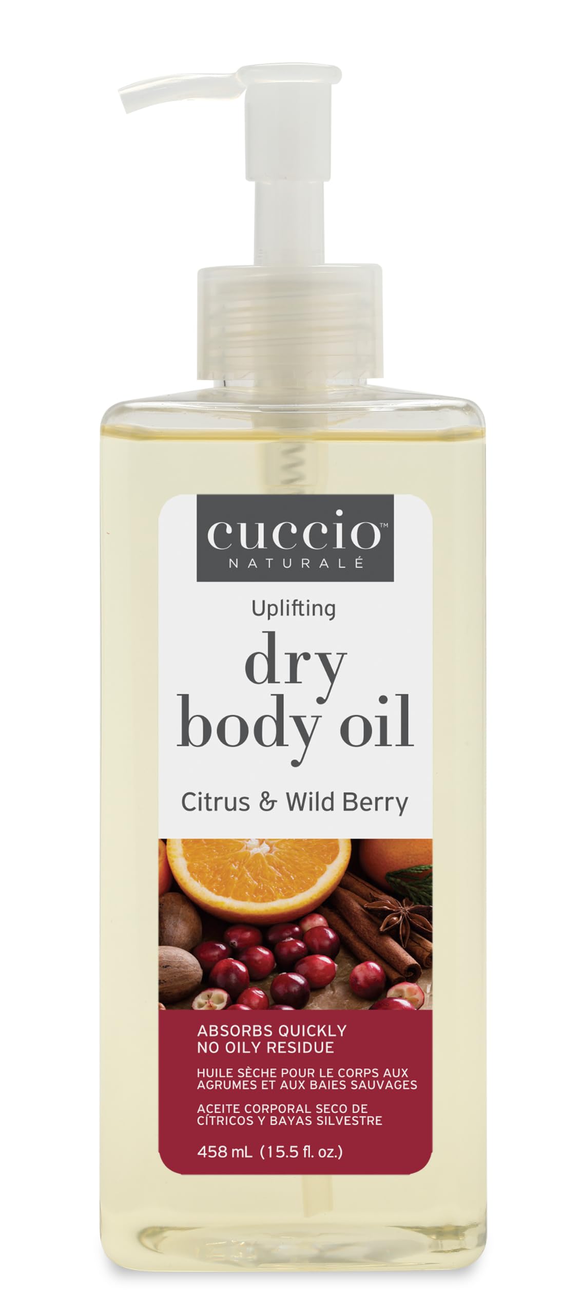 Cuccio Naturale Hydrating Dry Body Oil – Hawthorn & Wild Daisy, Fast‑Absorbing Non‑Greasy Moisturizer for Soft Radiant Skin, 15 fl oz