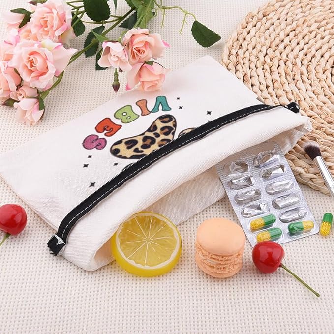 Sisadodo Dog Mom Gifts Bag for Women Travel Cosmetic Makeup Toiletry Bags for Dogs Lovers Brithday Christmas Gift for Dogs Mom Canvas Bag Organizer Pouch Dog Things Bag with Zipper