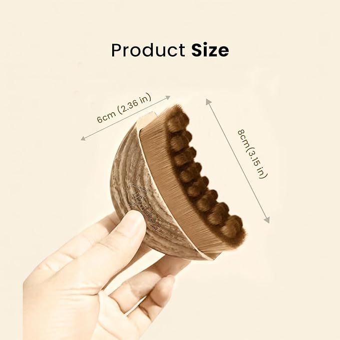 Lymphatic Contour Face Brush – Facial Lymphatic Drainage Brush for Sculpting, Detox Support & Puffy Face Relief – Soft Dry Massage Tool with Plastic Handle for Relaxation, Circulation & Natural Glow