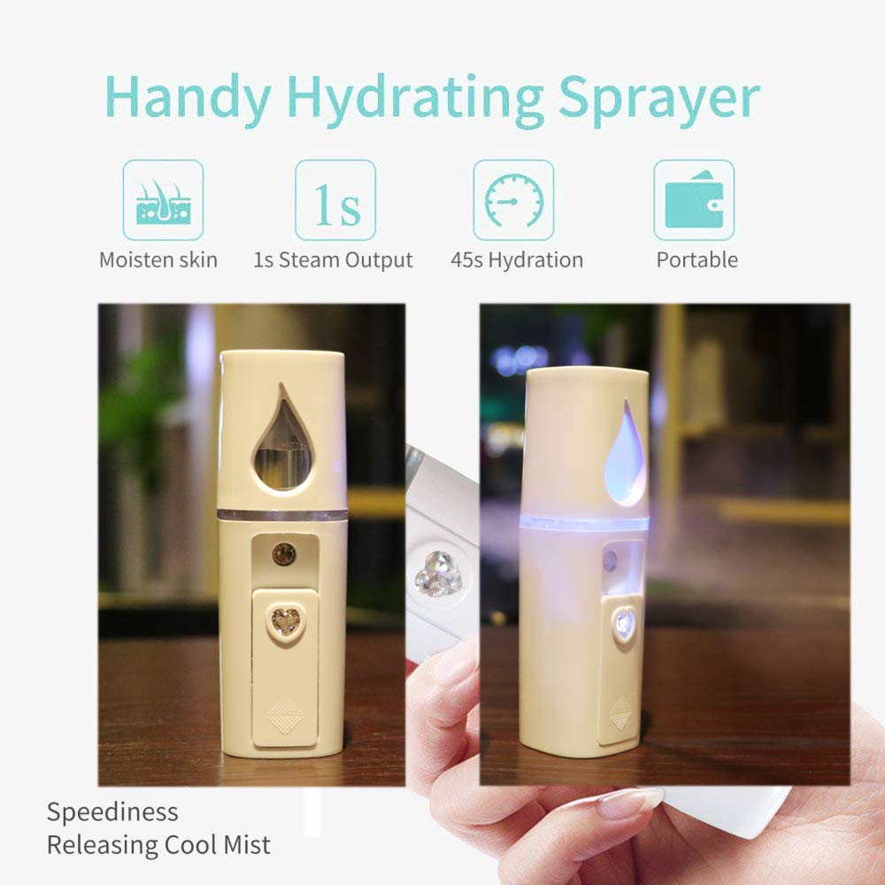 ZOMFOM Nano Face Sprayer Mini Facial Steamer Mist Spray, White