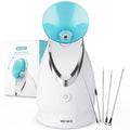 EZBASICS Facial Steamer, Nano Ionic Warm Mist for Facial Deep Cleaning Blue