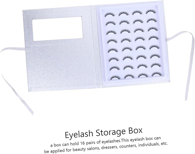 SHERCHPRY Empty Eyelash Organizer Box with Tray Lightweight and Durable False Eyelash Storage Case with Transparent Window for Easy Viewing for Travel Office and Gatherings Capacity