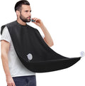LUPYJI Beard Bib Apron, Adjustable Hair Catcher for Shaving Non-Stick Shave Cape Grooming Accessories, Christmas Gift for Dad (Black)