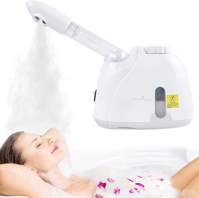 YOKYAK Facial Steamers with 360 Rotatable Sprayer, Face Steamer for Facial Deep Cleaning, Hot Mist Humidifier for Face Spa Sinuses Moisturizing, Home or Salon Use