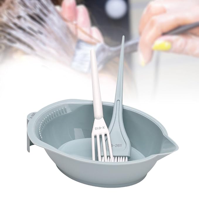 Generic Hair Dye Coloring Set Color Mixing Tool Professional Hair Coloring Bowl Soft Bristle Brush, Green