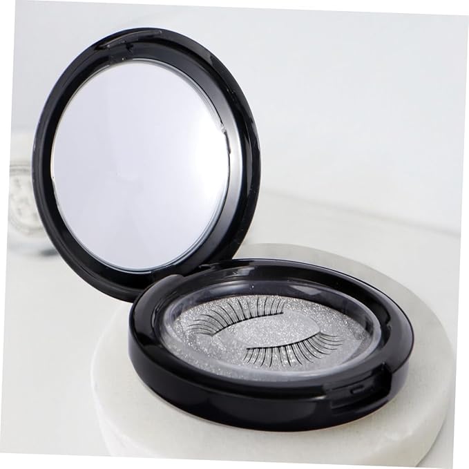 FOMIYES Round False Eyelash Case Plastic Eyelash Packaging Box Organizer and Storage for Home Use Random Color