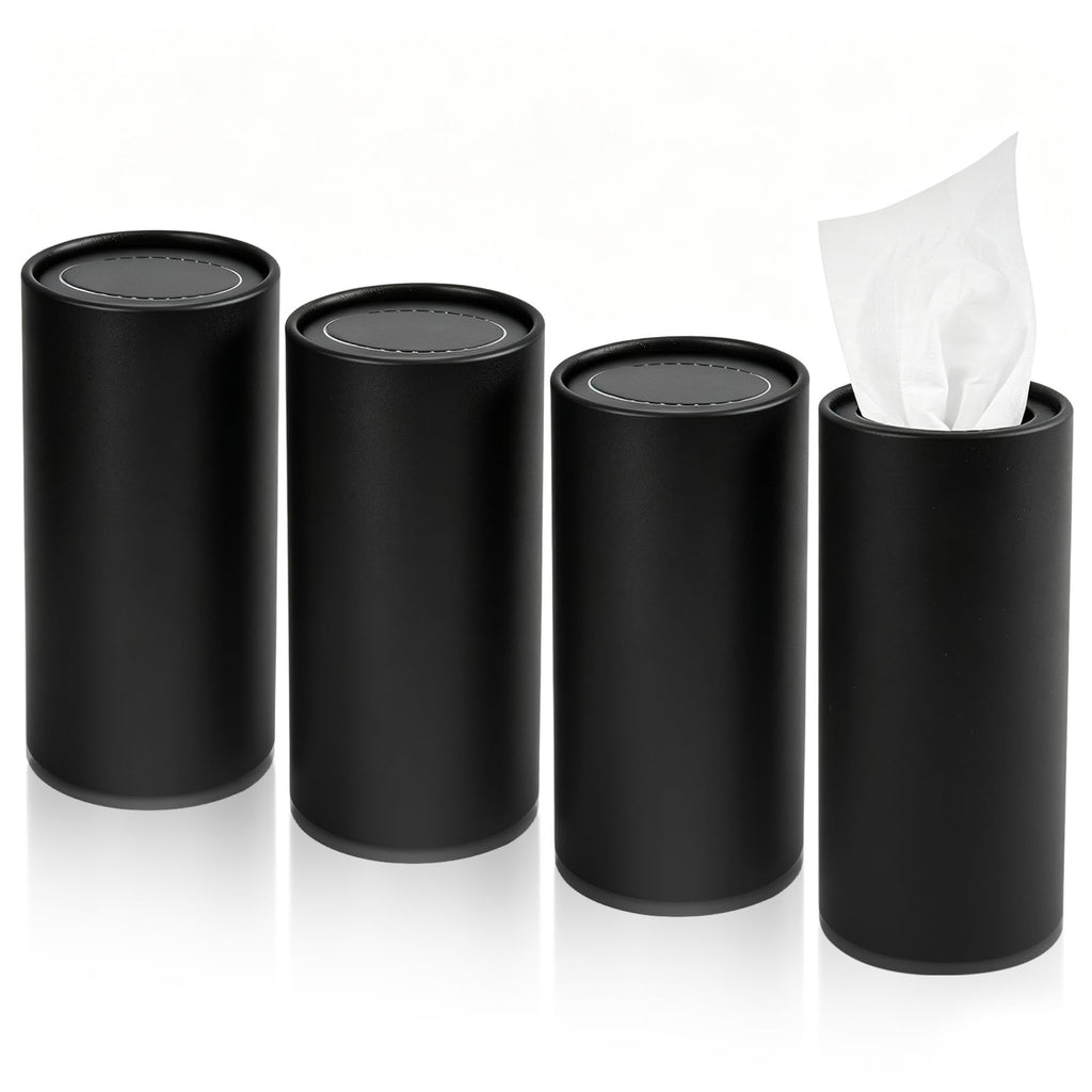 VKQTS 4PCS Car Tissue Holder,Pull-Out Cylinder with 30-Count Tissue