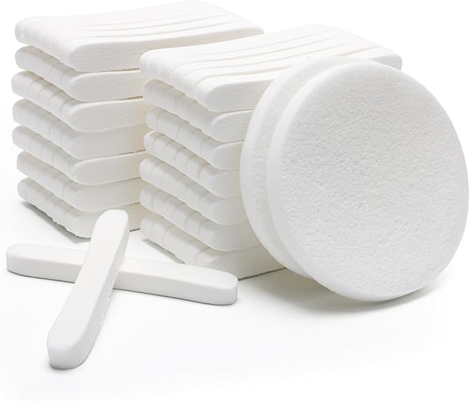 84 Pcs Facial Sponge Compressed, Luxiv Face Cleansing Sponges for Estheticians Compressed Makeup Sponge Round Wash Face Sponges for Women Compress Exfoliating Removal (White)