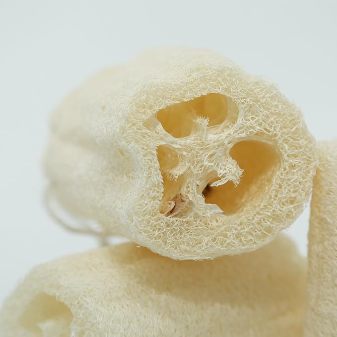 pisdoplop Natural Loofah Exfoliating Body Sponge Scrubber, 4 inch-Long Organic Loofa Luffa Plant-Based for Men & Women Skin Care Bath Shower Cleaning, Natural Sponges for Dishes