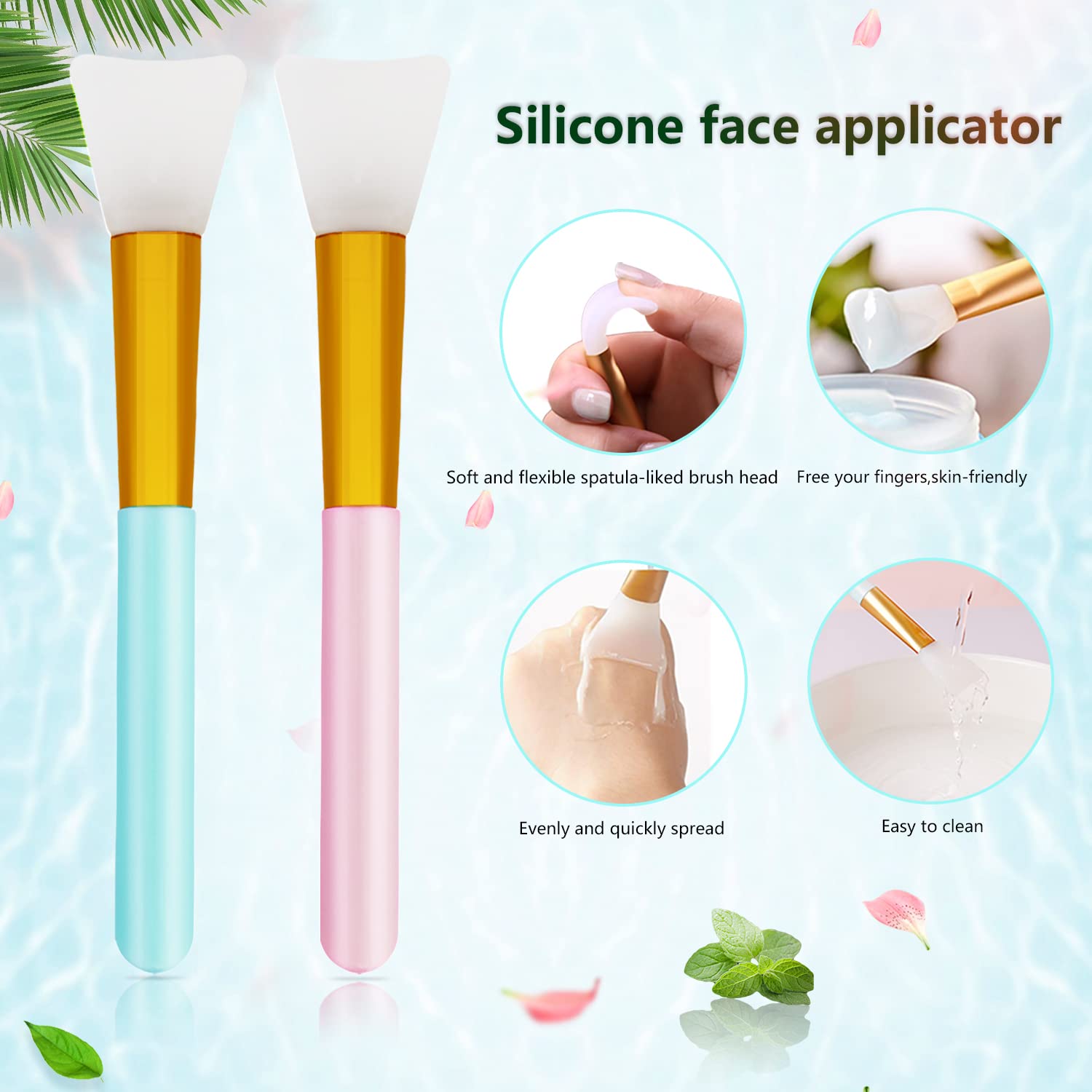 6 PCS Silicone Face Scrubber Brush Set, 2pcs Lip Scrub Brushes and Face Cleansing Brush Silicone Exfoliator Tool and Facial Applicator for Women Men