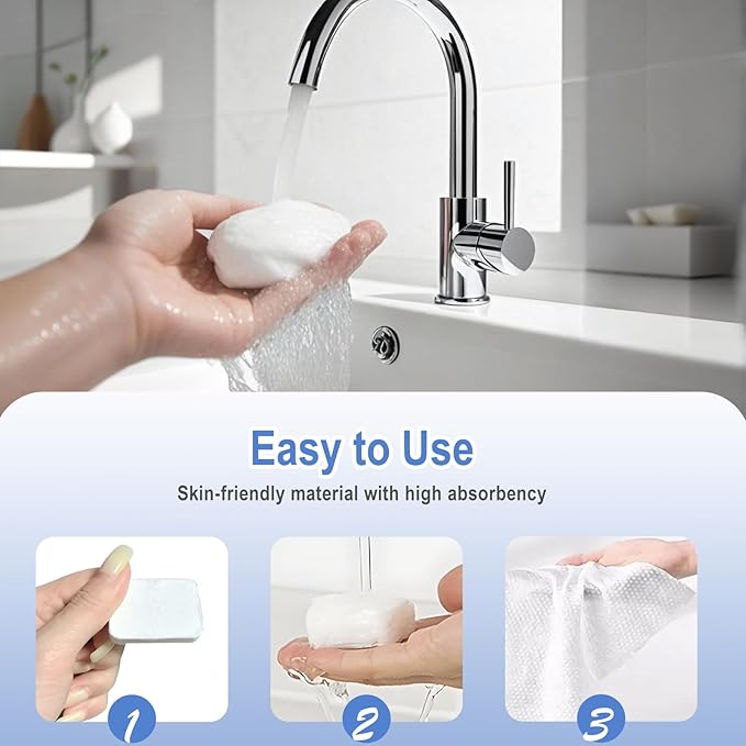 zloiyuax 30pcs Thickened Compressed Towels, Disposable Washcloths for Travel, Mini Portable Compressed Towel Tablets for Camping, Fitness, Sports, Beauty, Home, Facial & Hand Cleaning