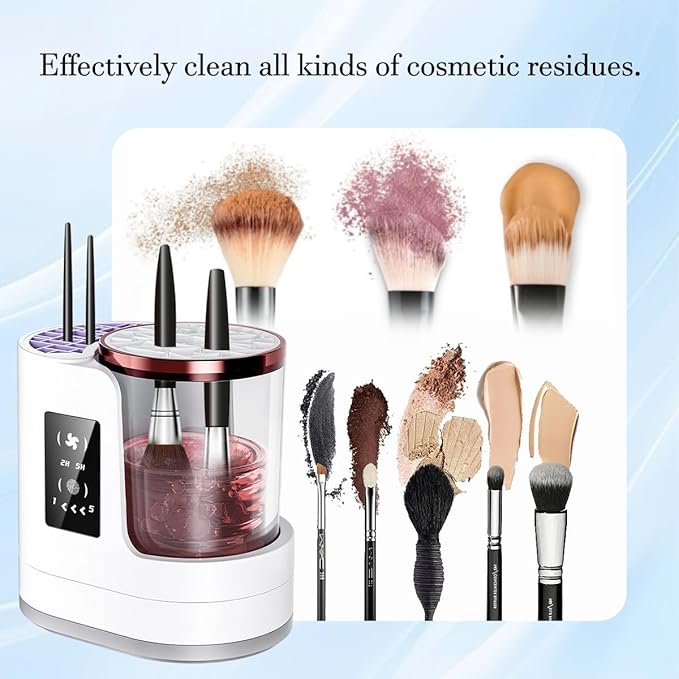 3 IN 1 Electric Makeup Brush Cleaner & Dryer Machine Automatic Cosmetic Brush Washer
