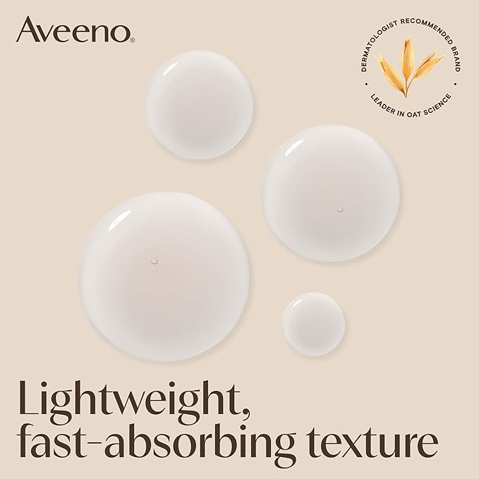 Aveeno Calm + Restore Triple Oat Hydrating Face Serum for Sensitive Skin, Gentle Lightweight Hydrating Serum for Face Instantly Smooths Skin, Non-Comedogenic, Hypoallergenic, Fragrance-Free